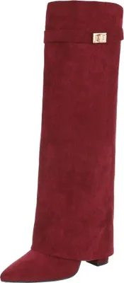 Produktbild von Ital-Design Damen Stiefel Leicht gefüttert Wildlederoptik High-Heel Stiefel 90109717 Weinrot Gr.  36
