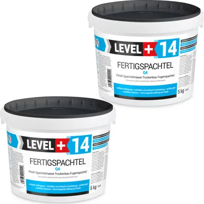 Produktbild von Spachtelmasse Fertigspachtel 5+5Kg Glättspachtel Gipsspachtel Polymerbasis Gebrauchsfertig Für Trockenbau RM14