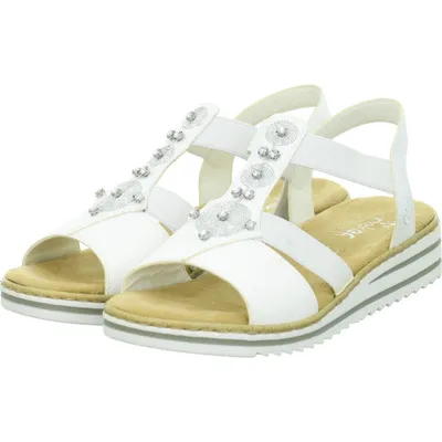 Immagine prodotto di Rieker Scarpe da donna Sandali Confortevole Sandalo Bianco Tempo Libero, Misura della scarpa: 38 EU