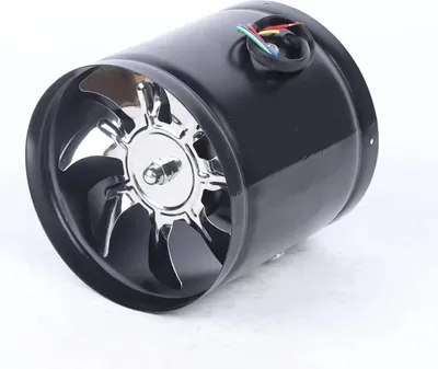 Obrázok produktu pre Potrubný/kanálový ventilátor – axiálny ventilátor Inline – Ø150 mm – 780 m³/h – prívod a odvod vzduchu – pre kúpeľňu, WC, kuchyňu – čierny