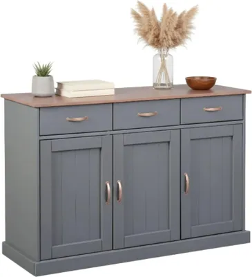 Immagine prodotto di Silius - Credenza, 131x45x86h cm Grigio, 3 Cassetti