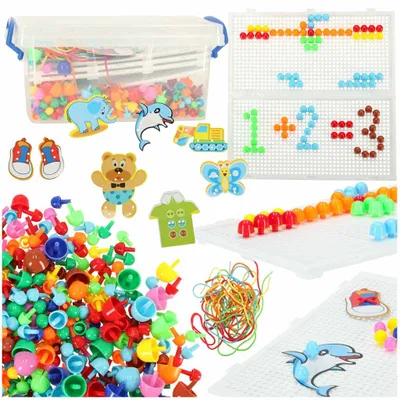 Obrázok produktu pre Puzzle kolíčky huby + sada na učenie šitia 603el