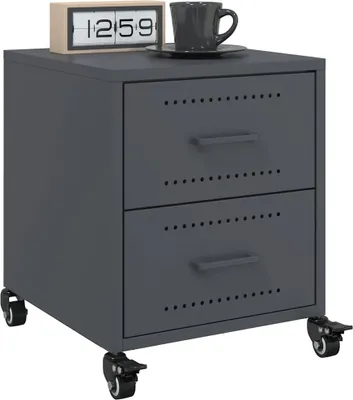 Zdjęcie produktu dla VidaXL 846631, Antracyt, Stal, 360 mm, 390 mm, 435 mm, 2 szt.