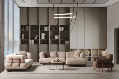 Produktbild von Stilvolle Sofagarnitur Wohnzimmermöbel Luxus Sofa L-Form Sessel Couch