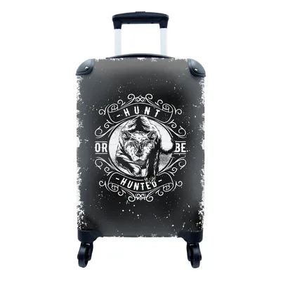 Produktbild von MuchoWow® Koffer Handgepäck Trolley Rollkoffer Kleine Reisekoffer mit 4 Rollen - Jahrgang - Tiger - Design - Cabin Size < 55x40x23 cm & 55x40x20 cm - Fotokoffer - Kabinenkoffer - Boardgepäck - Reise-Box - Reisekoffer - Reisegepäck - Koffer mit Bild - Trolley für Kinder