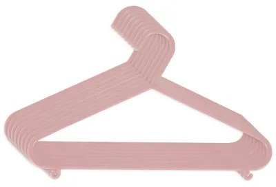 Produktbild von Bieco Kleiderbügel Kinder 8 St. Altrosa | Länge ca. 30 cm | Baby Kleiderbügel | Kunststoff Kleiderbügel Kinder Baby | Baby Organiser Für Kleiderschrank | Kleiderbügel Baby | Baby Clothes Hangers