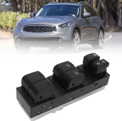 Productafbeelding van Ruitbedieningsschakelaar 25401 1CA6A, knop met glas, vervanging voor Infiniti FX35, FX37, FX50, QX70