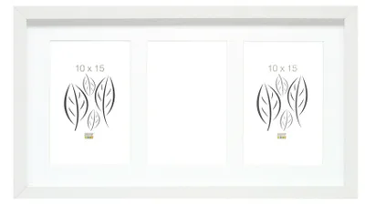 Produktbild von Deknudt Frames S66KA6-10.0X15.0 Bilderrahmen für 3 vertikale Fotos, Weiß 41 x 24 x 2 cm