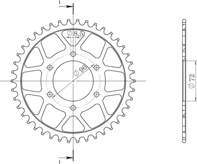 Immagine prodotto di In Acciaio Passo 520 - Z 42 Denti (Dis.14304)