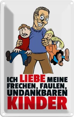 Produktbild von vianmo Blechschild 18x12 cm Liebe meine Teens Spruch Zitat frechen Kinder Witz Humor Lustig Spaß Kids