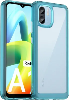 Produktbild von Redmi A1 Hülle, Klar Rückseite Stoßfeste TPU Silikon Bumper Schutzhülle für Xiaomi Redmi A1 Hellblau
