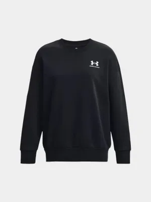 Produktbild von Under Armour Essential FLC OS Crew Sweatshirt - Schwarz 1379475-001__MD