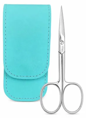 Produktbild von Solingen Nagelhautschere gehärteter Stahl – Extra scharf mit gebogener Schneide Türkis