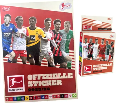 Produktbild von Topps Bundesliga Sticker 2024 - Fußball Sammelsticker - 1 Album + 1 Blister