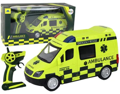 Produktbild von Ferngesteuerter gelber Krankenwagen mit Lichtern