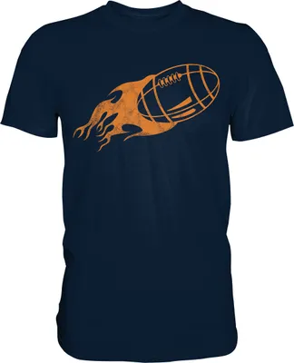 Produktbild von American Football Flamme T-Shirt – Navy / XL