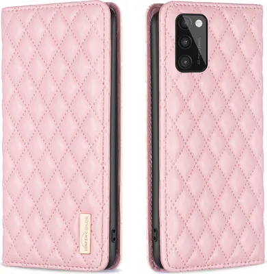 Image de Galaxy A41 Case, Elegant Flip Leather Case with Card Slots and Stand for Samsung Galaxy A41 Pink