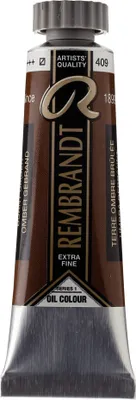 Image de Rembrandt peinture à l'huile tube 15 ml Umbra brûlé 409