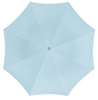 Produktbild von Sonnenschirm - hellblau/weis - gestreift - 180 cm - UV-Schutz