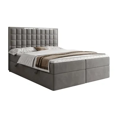 Produktbild von Kontinentalbett ISADORA SILVER mit Bettkasten, 160x200, Royal Velvet 250