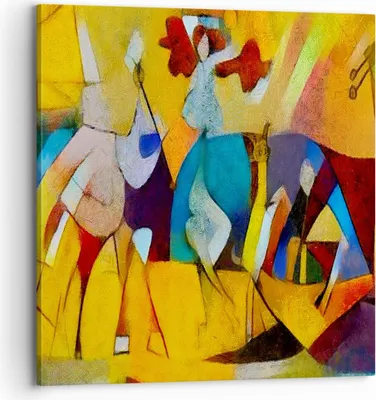 Produktbild von Bild auf Leinwand - Leinwandbild - Abstraktion modern - 70x70cm - Wand Bild - Wanddeko - Wandbilder - Leinwanddruck - Bilder - Kunstdruck - Wanddekoration - Leinwand bilder - Wandkunst - AC70x70-3455