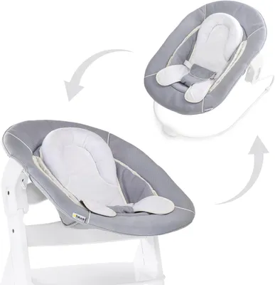 Image de Siège transat pour bébé - Adapté dès la naissance - Fonction 2 en 1 - Poids maximal : 9 kg - Gris