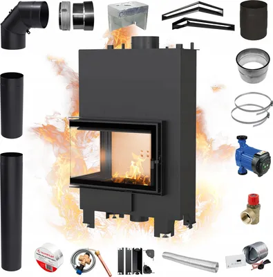 Produktbild von Kamin Wasserheizung KRATKI MBM Links 12kW Ø180 Ecke Rekuperation ECO SET