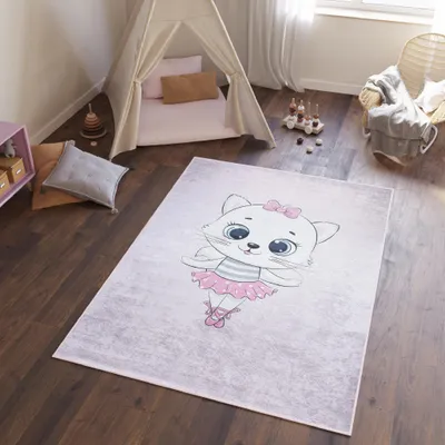 Produktbild von Tapiso Teppich EMMA Modern Kinderzimmer Rosa Schlafzimmer 80 x 150 cm