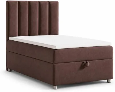 Produktbild von Best for Home Boxspringbett mit Bettkasten Trinity K10-SINGLE 100x200 Bonellfederkern inkl. Topper - Braun