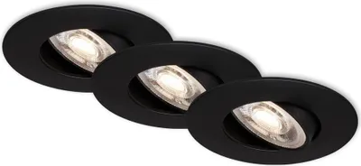 Zdjęcie produktu dla Briloner LED lampy wpuszczane czarny mat 3xLED Pl./49W (7146-035)
