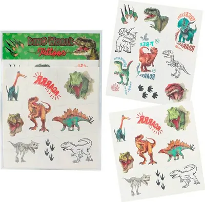 Zdjęcie produktu dla Tatuaże samoprzylepne Dino World Szerokość: 0,2x11,5x16 cm