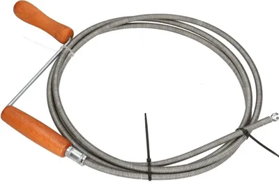 Produktbild von KOTARBAU® Rohrreinigungswelle 8 m x Ø 9mm Federstahldraht Verzinkt Alle Größen Kanal Flexibel Spirale Holzgriff Kopf Klauenform Kurbel Für alle Abflüsse