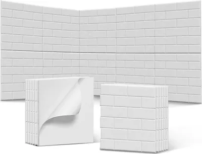 Obrázek produktu pro JOIEYOU 12 kusů čtvercových samolepicích akustických panelů 30x30cm zvukově izolační stěnové panely z polyesterových vláken Akustické stěnové panely pro studio kancelář ložnici (bílé)