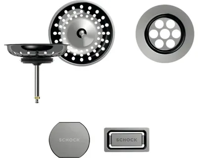 Produktbild von SCHOCK Sichtteile in Gunmetal 400051GUM - Aufwertung für die PREMIUM Ablaufgarnitur 410051CHR ab Baujahr 2024