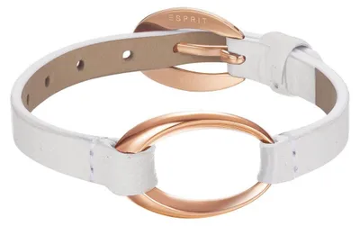 Produktbild von Esprit Damen Armband Leder Edelstahl Rosé Ovality white ESBR11423K200