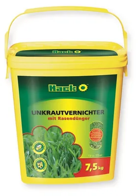 Produktbild von Hack Unkrautvernichter mit Rasendünger 7,5 kg Eimer