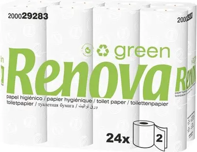 Produktbild von WC-Papier 24 Rollen Weiß 2-lagig - Renova