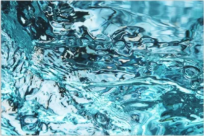 Produktbild von Wallario Wandbild Frisches blaues Wasser in Aufruhr, Größe: 61 x 91,5 cm, Poster mit rahmenlosen Bildhalter