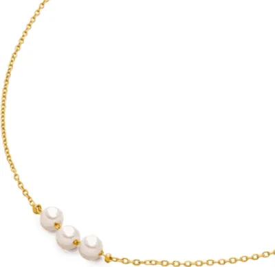 Produktbild von Boccia Damen Collier 08097-02 Titan goldplattiert mit Süßwasserzuchtperlen