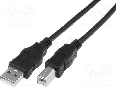 Productafbeelding van 1x Kabel met vernikkelde USB-A connector, USB-B connector, USB 2.0, 3 meter, AK-300105-030-S, USB-kabel