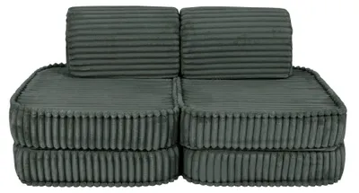 Zdjęcie produktu dla Modułowa sofa dziecięca z aksamitu, 4 elementy, CHURROS, z pianką, certyfikat OEKO-TEX, do zabawy
