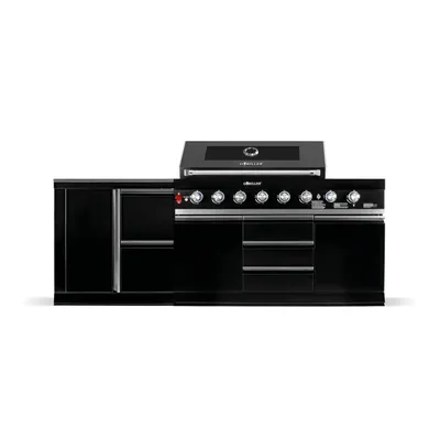 Produktbild von GORILLER® BLACKBACK S5 Outdoor-Küche, XXL-Gasgrill mit Extra-Arbeitsfläche und Stauraum, Edelstahl, Schwarz