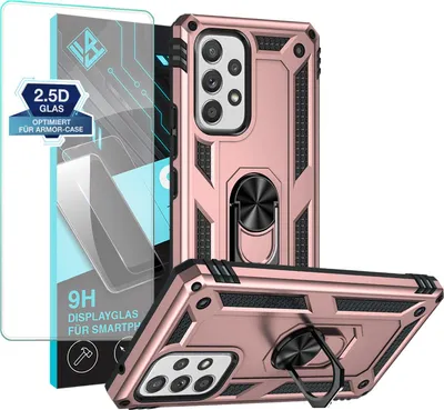 Produktbild von Armor Outdoor Handyhülle für Samsung Galaxy A53 5G Handy Panzer Case Schutzhülle mit 9H Displayglas Displayschutz Farbe: Rosegold