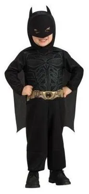 Produktbild von Original Batmankostüm Kostüm Batman für Kinder Kinderkostüm The Dark Knight Fledermauskostüm Fledermaus schwarz mit Umhang und Maske Gr. 6 - 24 Monate, Größe:Infant
