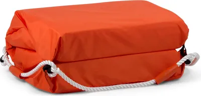 Produktbild von Rettungsfloß mit Rundumleine, aus Nylon, orange, für 3, 4 oder 6 Personen Größe: 4 Personen