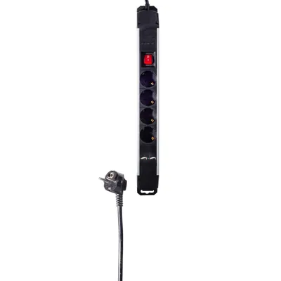 Productafbeelding van Shiverpeaks aluminium wandcontactdoos, 4-voudig, met USB-aansluiting