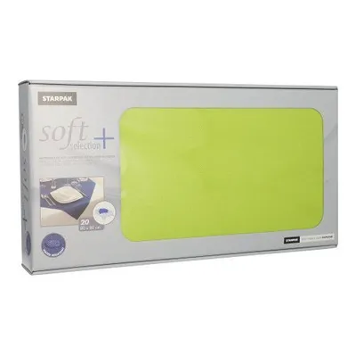 Produktbild von Papstar Mitteldecken, stoffähnlich, Vlies "soft selection plus" 80 cm x 80 cm limonengrün, 5 x 20 Stück