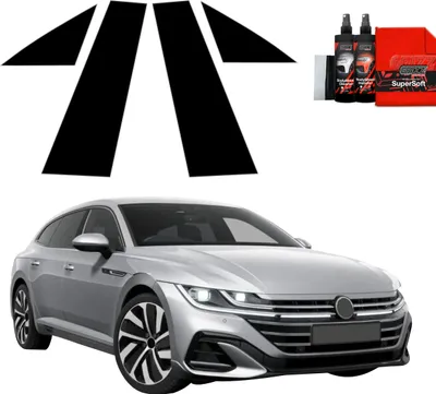 Image de Film protecteur noir Grizz Protector 4 en 1 pour montants A et B - Volkswagen VW Arteon (2024-2025)