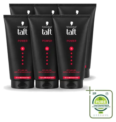 Zdjęcie produktu dla 6 sztuk żelu do stylizacji Taft Power 5 - mocne utrwalenie - 150 ml - opakowanie zbiorcze