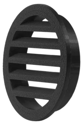 Image de Grille de ventilation ronde pour meubles ø44mm noir